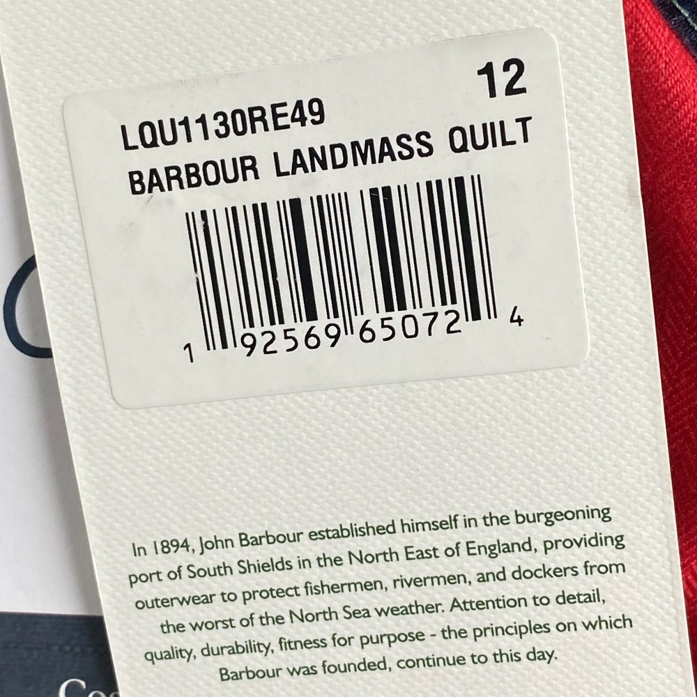 Barbour womens Coastal Collection Jacket 8 Quilted Red pockets NEW - Picture 15 of 16